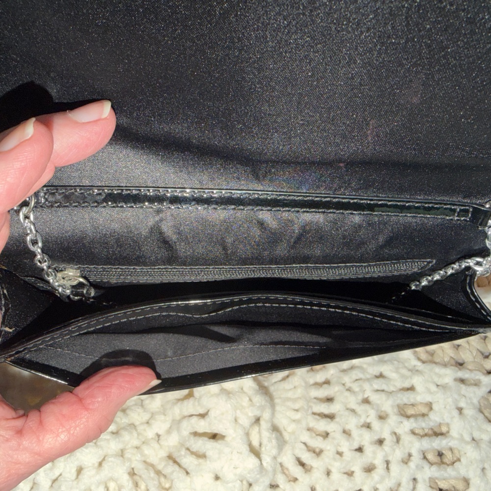 Vintage Coach Black & Silver Evening Bag/Clutch - Picture 6 of 11